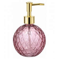 Porta sabonete Liquido Roya Rosa 450ml em Vidro